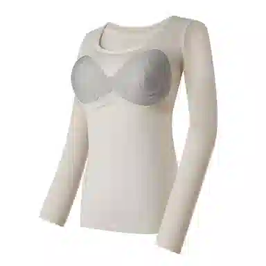 内在密码 秋冬简约时尚保暖女装上衣圆领免穿文胸薄绒保暖显瘦百搭打底衫