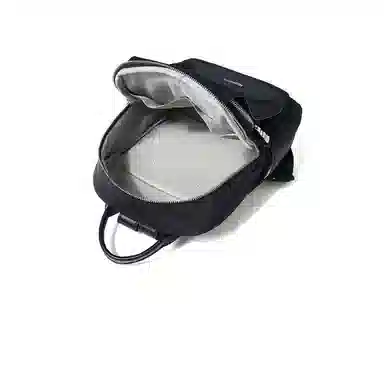 红蜻蜓 休闲女士背包大容量轻巧织物配超纤合成革双肩包 女款 黑色