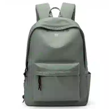 轻骑者 休闲大容量字母印花纯色初高中大学生上学通勤运动出游 织物 书包背包双肩包 男女同款情侣款 黑白色 韩版