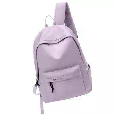 轻骑者 休闲大容量字母印花纯色初高中大学生上学通勤运动出游 织物 书包背包双肩包 男女同款情侣款 黑白色 韩版