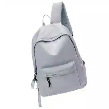 轻骑者 休闲大容量字母印花纯色初高中大学生上学通勤运动出游 织物 书包背包双肩包 男女同款情侣款 黑白色 韩版