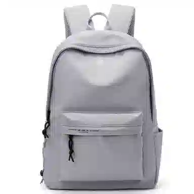 轻骑者 休闲大容量字母印花纯色初高中大学生上学通勤运动出游 织物 书包背包双肩包 男女同款情侣款 黑白色 韩版