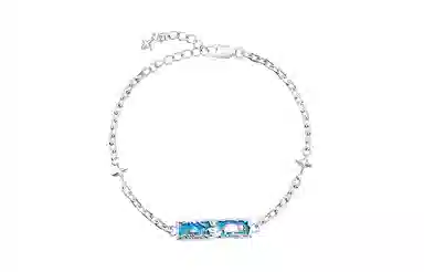 秦福炫 小王子与玫瑰轻奢小众设计感高级 手链 男女同款情侣款 银色 #礼物送女生