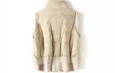 恒源祥 立领单排扣坎肩白鸭绒羽绒马甲 女款