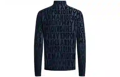 Emporio Armani FW23 Logo Zip Jacket Navy