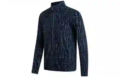 Emporio Armani FW23 Logo Zip Jacket Navy