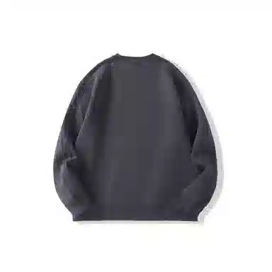 我是大卫 简约纯色基础款宽松圆领卫衣 男女同款