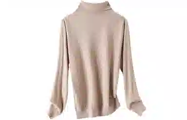 恒源祥 堆堆领纯色打底羊绒衫 女款