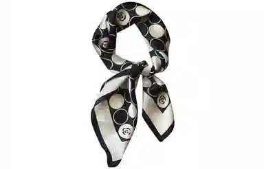 优幽兰 真丝小方巾韩版衬衣飘带实用波点茶花实用减龄气质 桑蚕丝 丝巾 女款 礼盒装