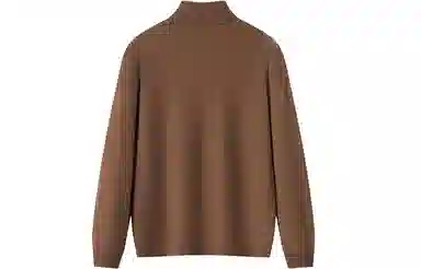 恒源祥 纯色保暖高领针织毛衣 男款