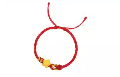 周六福 福星龙红绳编织绳小众设计 足金 按克计价 黄金手链 男女同款情侣款