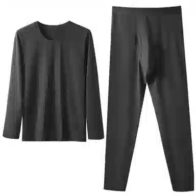 恒源祥 云感棉超柔秋衣秋裤保暖套装 男款