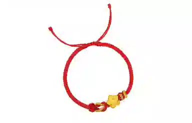 周六福 福星龙红绳编织绳小众设计 足金 按克计价 黄金手链 男女同款情侣款