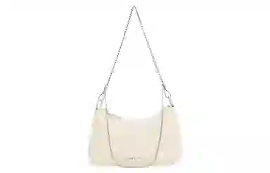 Charles & Keith Quilted Chain Shoulder Bag Milk White