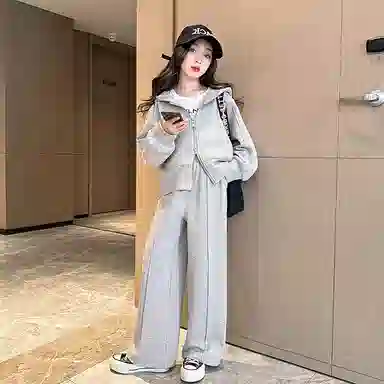 迷乐童堡 洋气时髦炸街适中休闲运动套装 儿童款