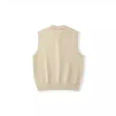 我是大卫 纯色无袖学院风马甲毛衣针织衫 男女同款