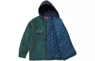 Supreme Fleece Zip Up Hooded Shirt