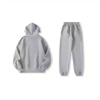 我是大卫 纯色连帽卫衣加厚套装 男女同款