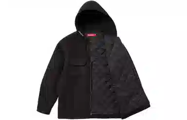 Supreme Fleece Zip Up Hooded Shirt