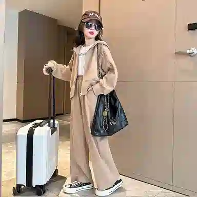 迷乐童堡 洋气时髦炸街适中休闲运动套装 儿童款
