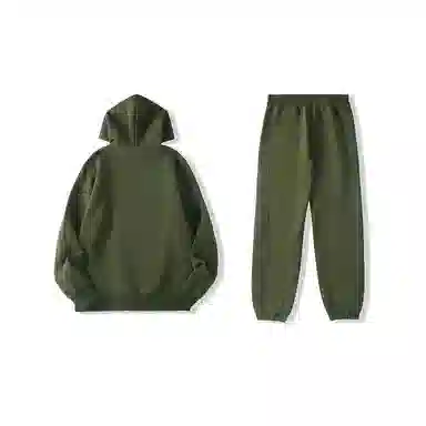 我是大卫 纯色连帽卫衣加厚套装 男女同款