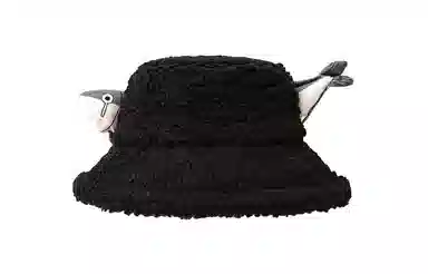 白卷 秋冬卡通可爱保暖搞怪咸鱼羊羔毛 渔夫帽 男女同款情侣款