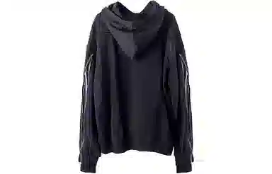 幻象者 日系简约纯色连帽卫衣 男女同款 黑色