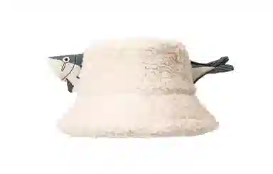 白卷 秋冬卡通可爱保暖搞怪咸鱼羊羔毛 渔夫帽 男女同款情侣款