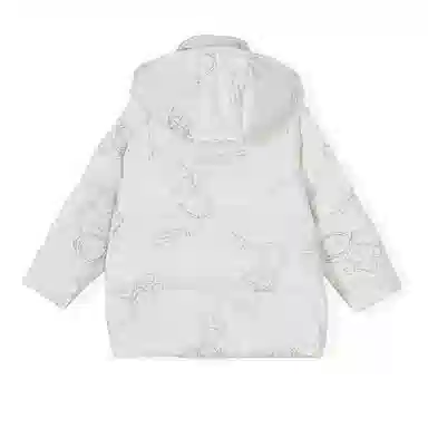 鸭鸭 童装 纯色反光宇航员连帽中长款羽绒服 儿童款