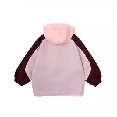 鸭鸭 童装 拼色加绒连帽户外中长款宽松冲锋衣 儿童款