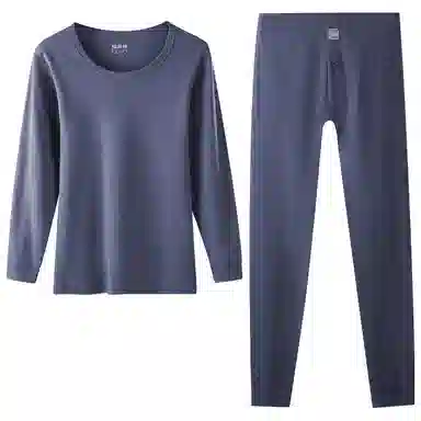 恒源祥 休闲抗菌薄款保暖套装 男款