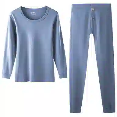 恒源祥 休闲抗菌薄款保暖套装 男款