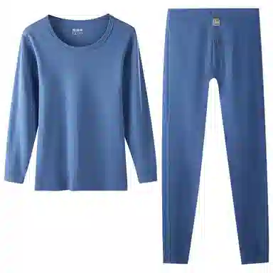 恒源祥 休闲抗菌薄款保暖套装 男款