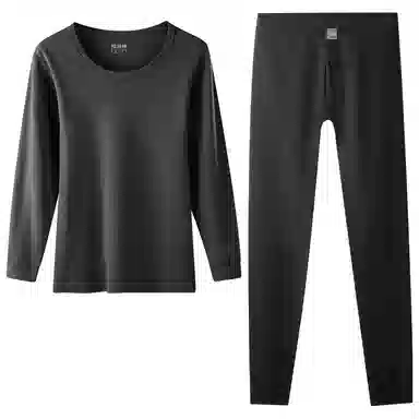 恒源祥 休闲抗菌薄款保暖套装 男款