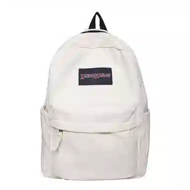 德力熊 时尚轻便大容量拉链开合 尼龙 书包背包双肩包 常规 男女同款情侣款 米白色/黑色/深棕/绿色