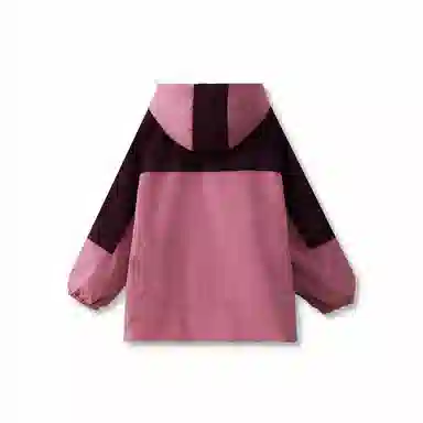 鸭鸭 童装 拼色夹棉羽绒内胆三合一可拆卸户外防水中长款冲锋衣 儿童款 粉紫色