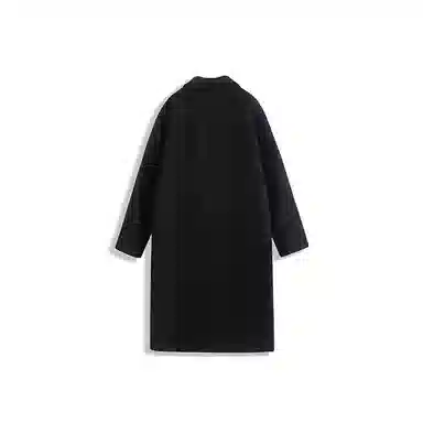 我是大卫 毛呢纯色中长款高级感保暖加厚韩版休闲外套大衣 男女同款