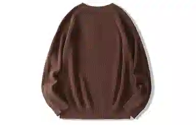 我是大卫 纹理复古打底慵懒感长袖针织衫 男女同款