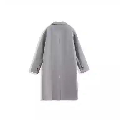 我是大卫 毛呢纯色中长款高级感保暖加厚韩版休闲外套大衣 男女同款