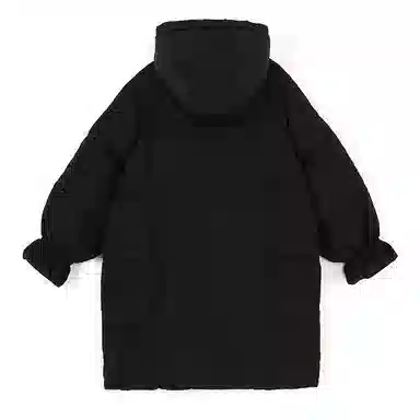 鸭鸭 童装 纯色连帽中长款宽松休闲羽绒服 儿童款