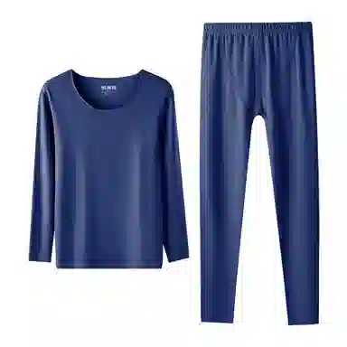 恒源祥 加绒加厚保暖上衣松紧纯色保暖裤保暖套装 男款