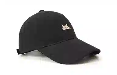 白卷 软顶半脸猫刺绣嘻哈防晒 鸭舌帽 男女同款情侣款