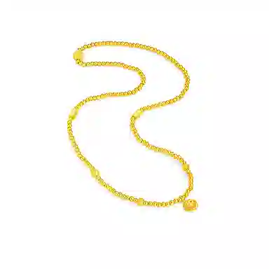 周大福 藏蕴传承系列寓意美满莲连莲开福瑞小金珠串珠一款多戴 足金 按克计价 黄金手链 女款