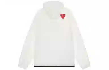 CDG Play x K-Way Zip Jacket White Logo