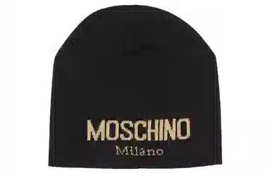 Moschino Logo Knit Hat Black
