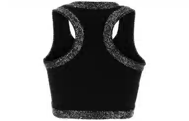 Miu Miu Logo Patch Vest Black