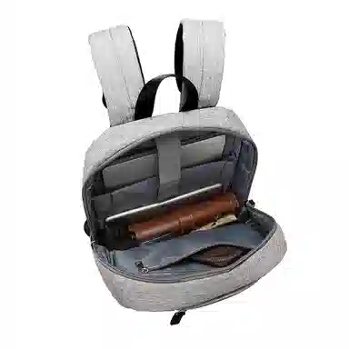 稻草人 百搭款背包大容量带电脑隔层商务背包短途旅行 织物 双肩包书包 常规 男女同款情侣款 灰色