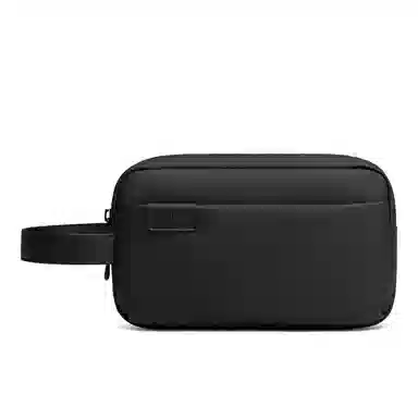 北极猎人 商务时尚百搭 织面 拉链手包盒子包手机包手拿包 常规 男款 黑色/灰色