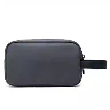 北极猎人 商务时尚百搭 织面 拉链手包盒子包手机包手拿包 常规 男款 黑色/灰色