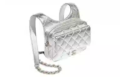Chanel 24C Silver Backpack